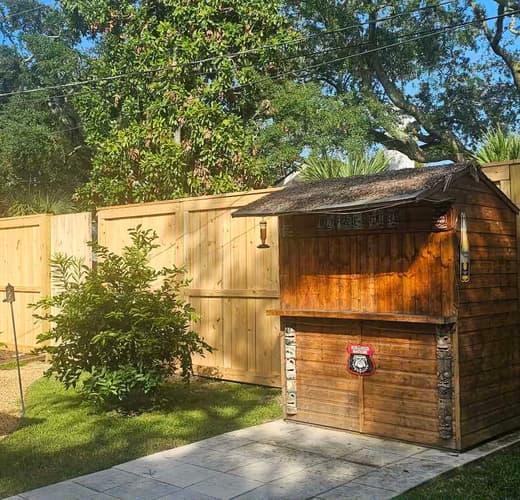 fence installation site