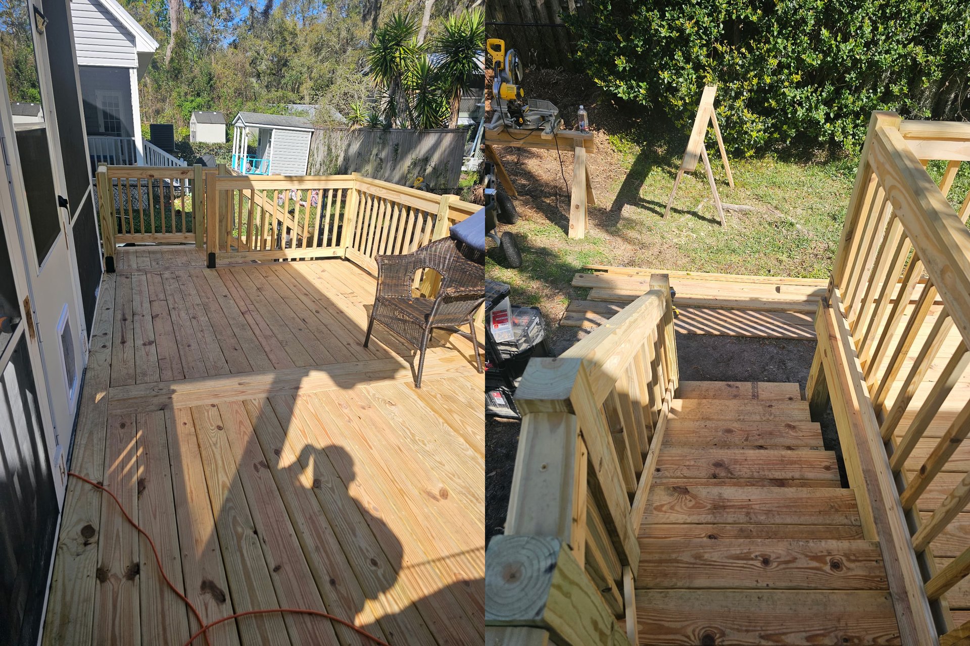 Deck, porch, and outdoor carpentry project