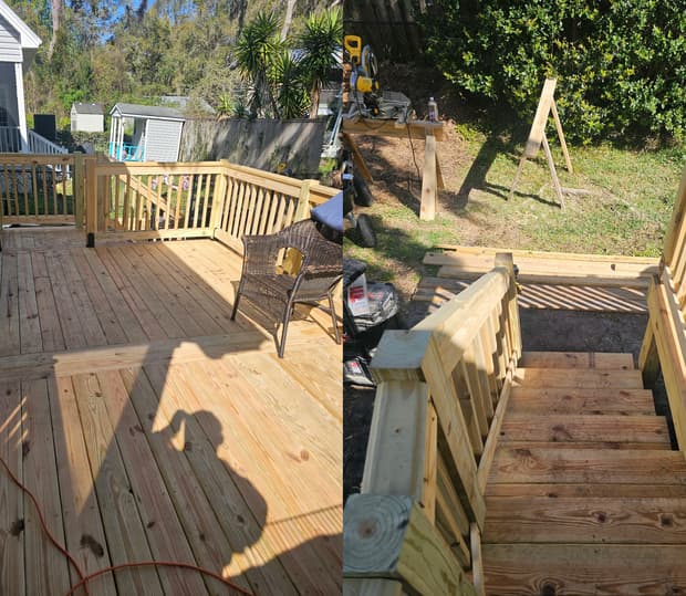 Deck, porch, and outdoor carpentry project